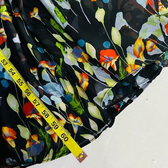 Luxxel Floral Print Spaghetti Stral Maxi Dress Size M Medium Multicolored - Picture 8 of 9